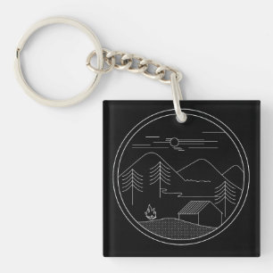Porte-clefs camping,