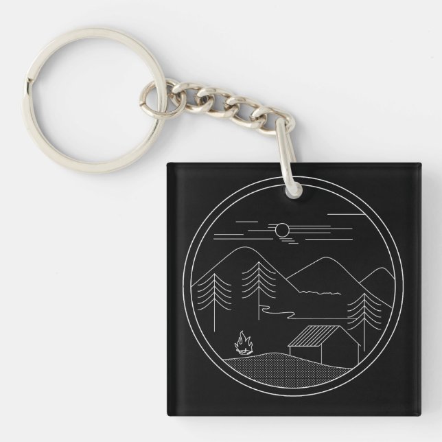 Porte-clefs camping, (Devant)