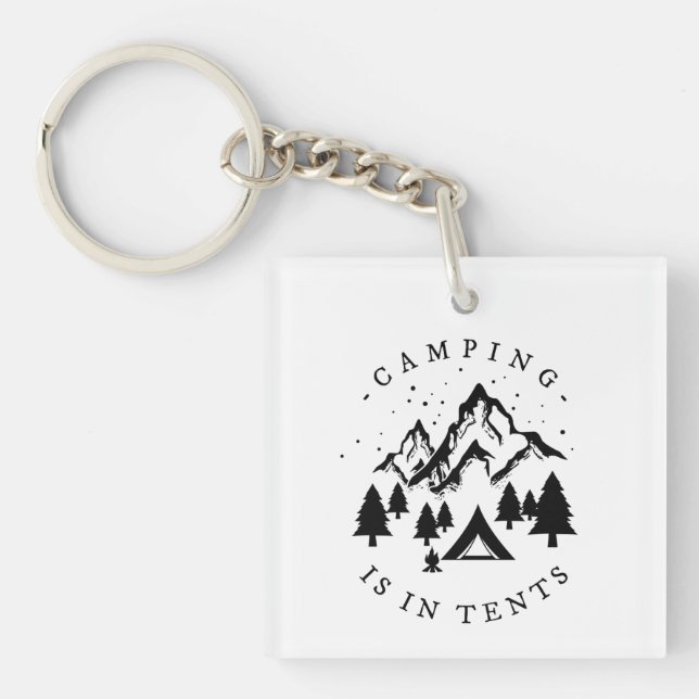 Porte-clefs Camping - Camping Dans Les Tentes (Devant)