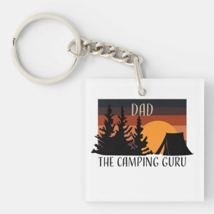 Porte-clefs Camping Guru Papa Amoureux de la nature