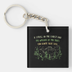 Porte-clefs Camping Montagnes Cadeau