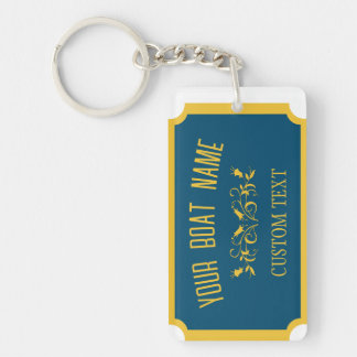 Porte-clefs Canal Boat traditionnel Custom Boat Nom du bateau