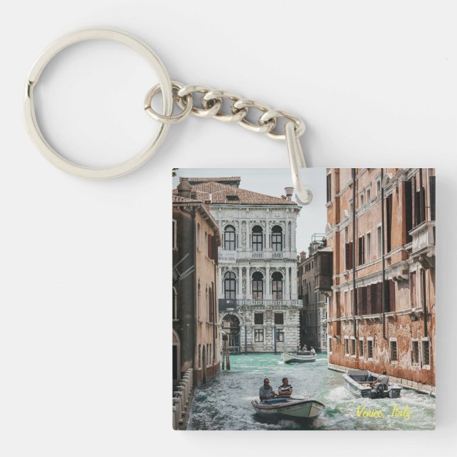 Porte-clefs Canal de bateau de Venise (Devant)