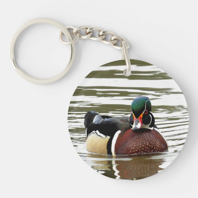 Porte-clefs Canard à bois avec attitude (Devant)