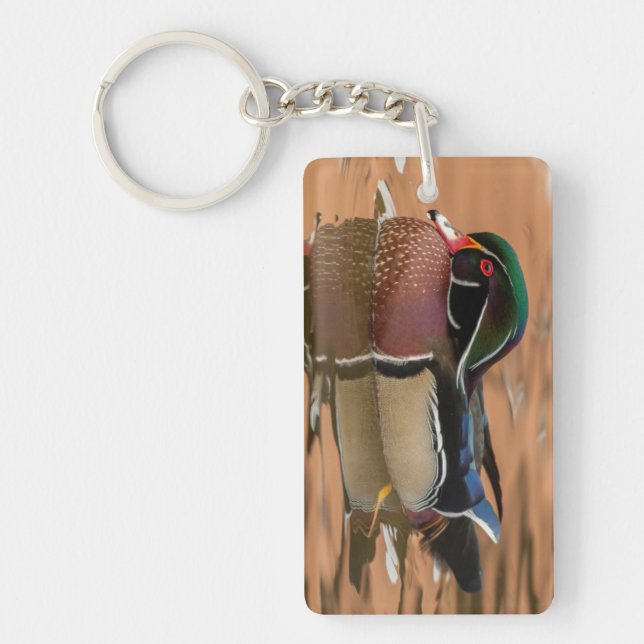 Porte-clefs Canard branchu nageant dans l'eau (Devant)