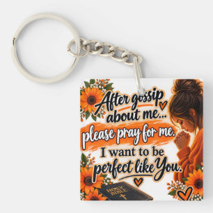 Porte-clefs Cancan sur moi, puis priez pour moi 🙏 Je veux êtr
