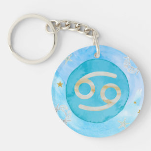 Porte-clefs Cancer Astrologie Zodiac Porte - clé - Coeur et Lu