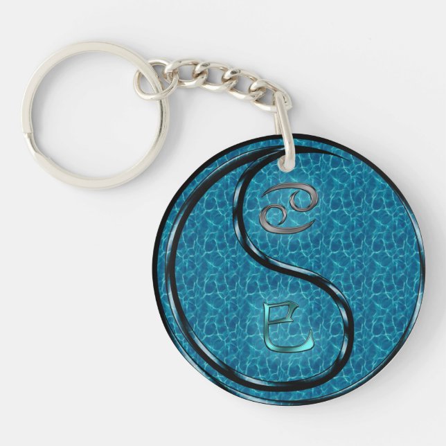 Porte-clefs Cancer et serpent d'eau (Devant)