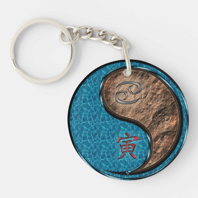 Porte-clefs Cancer et tigre terrestre (Devant)