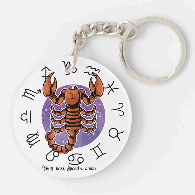 Porte-clefs Cancer & Scorpio Acrylic Keychain (Dos)