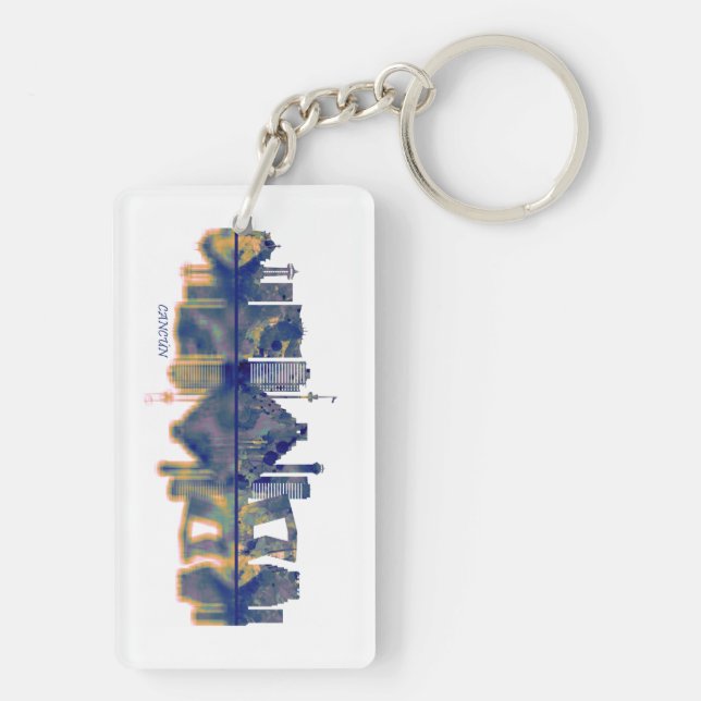 Porte-clefs Cancun Skyline (Dos)
