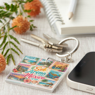 Porte-clefs Cancun Soleil Sable Mexique Plages Tropicales Beau