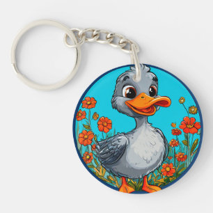 Porte-clefs Caneton de dessin animé adorable
