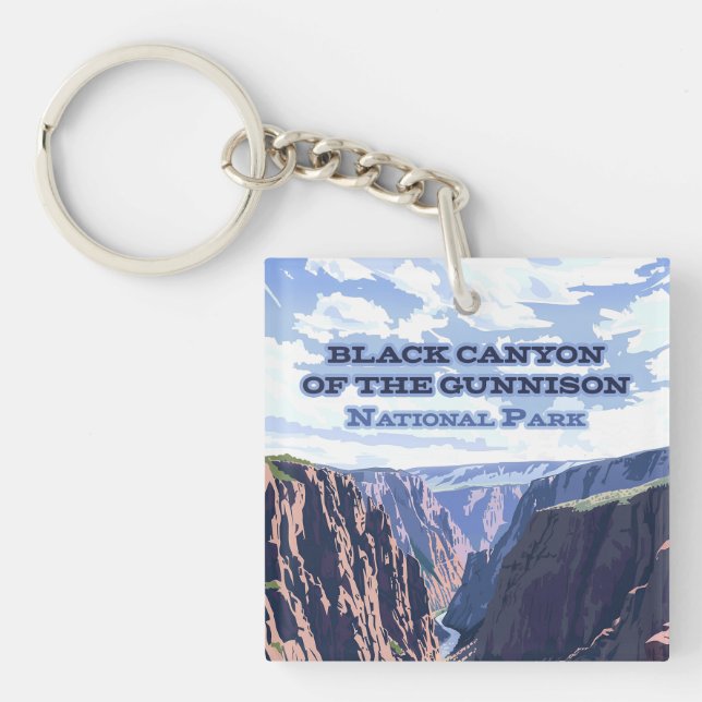 Porte-clefs Canyon noir du parc national Gunnison CO (Devant)