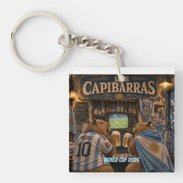 Porte-clefs Capibarra Stickers bar ilusión (Devant)
