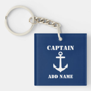Porte-clefs Capitaine Ajouter Nom du bateau Nom de l'Ancre Pho
