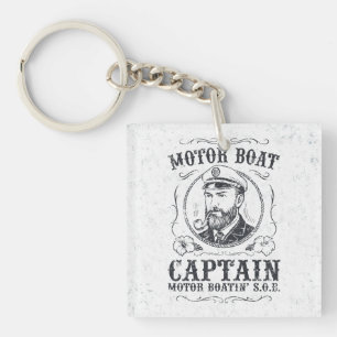 Porte-clefs Capitaine de bateau à moteur drôle Pontoon bateau