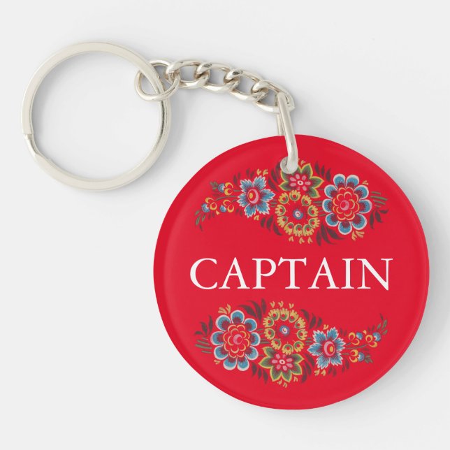 Porte-clefs Capitaine Narrowboat (Devant)