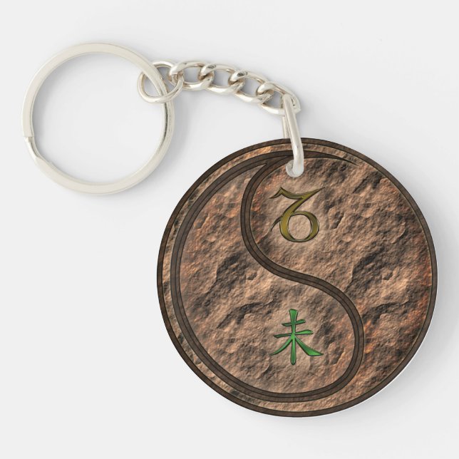 Porte-clefs Capricorne et chèvre de la Terre (Devant)