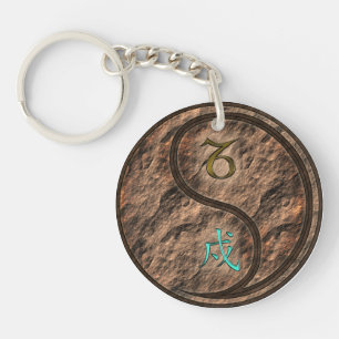 Porte-clefs Capricorne et chien de la Terre