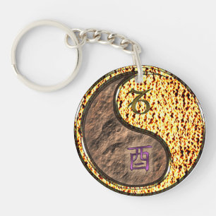 Porte-clefs Capricorne et coq de feu