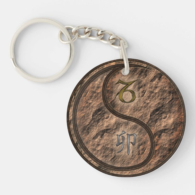 Porte-clefs Capricorne et lapin terrestre (Devant)