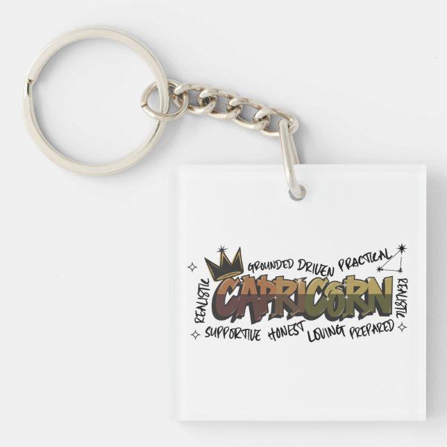Porte-clefs Capricorne Zodiaque Graffiti  (Devant)