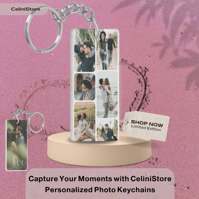 Porte-clefs Capturez vos moments avec une photo personnalisée (Capture Your Moments with Personalized Photo Keychain)