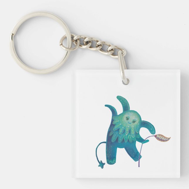 Porte-clefs caractère de ressort mignon (Devant)