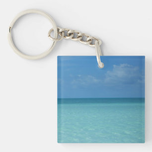 Porte-clefs Caraïbes Horizon Tropical Turquoise Bleu