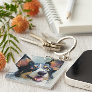 Porte-clefs Cardigan corgi aquarelle