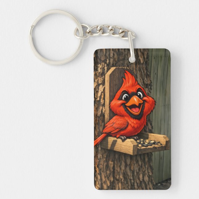 Porte-clefs Caricature de Cardinal (Devant)