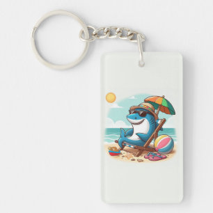 Porte-clefs Caricature de requin caricaturale