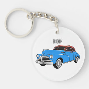 Porte-clefs Caricature de voiture classique 1948