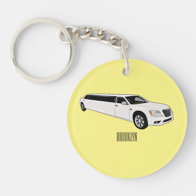 Porte-clefs Caricature limousine (Devant)