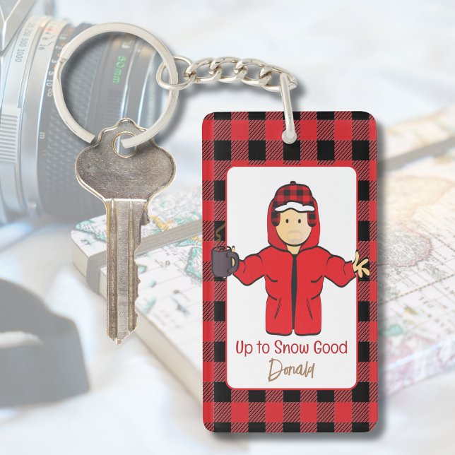 Porte-clefs Caricature pour plaisanterie sur la neige, croisiè (Créateur téléchargé)