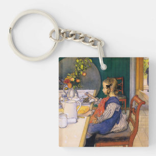 Porte-clefs Carl Larsson Petit déjeuner malheureux de Late Ris