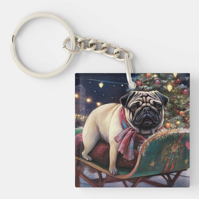 Porte-clefs Carlin Noël Festive Saison (Devant)