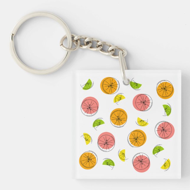 Porte-clefs Carré double face Citrus Multi porte - clé (Devant)