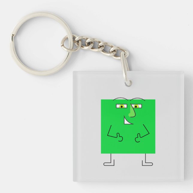 Porte-clefs Carré vert (Devant)
