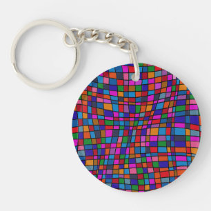 Porte-clefs Carreaux de mosaïque colorés