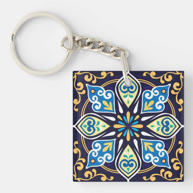 Porte-clefs Carreaux orientaux, Azulejos  (Devant)