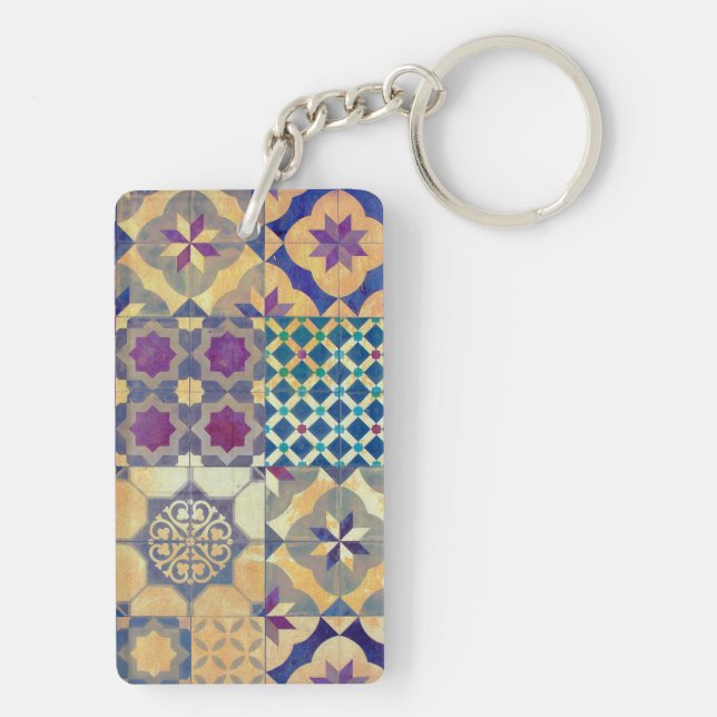 Porte-clefs Carrelage traditionnel méditerranéen et égéen colo (Dos)