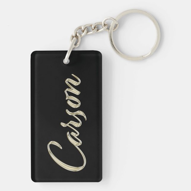 Porte-clefs Carson Name whitegold Schlüsselanhänger Anhänger (Dos)