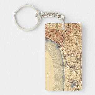Porte-clefs Carte ancienne de Pismo Beach