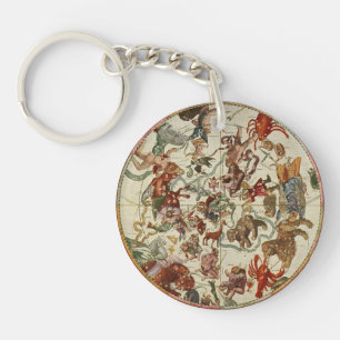 Porte-clefs Carte céleste ancienne de l'étoile du Nord 1660