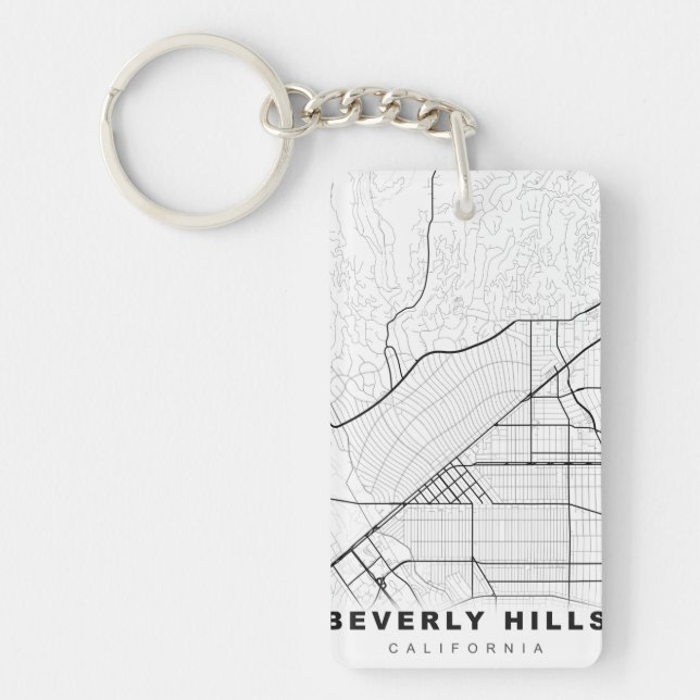 Porte-clefs Carte de Beverly Hills (Devant)
