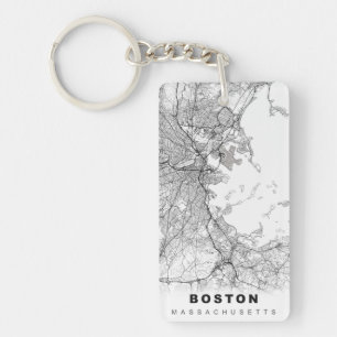 Porte-clefs Carte de Boston