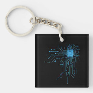 Porte-clefs Carte de circuit imprimé d'ordinateur électronique