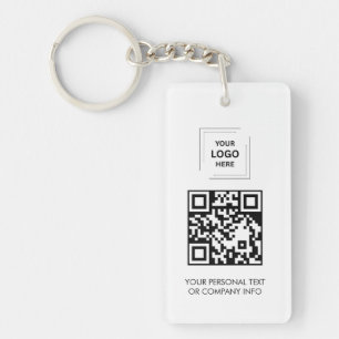 Porte-clefs Carte de contact QR personnalisée Design minimal g
